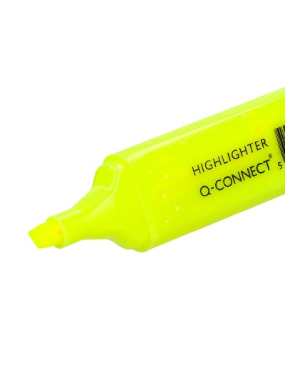 Rotulador q-connect fluorescente amarillo punta biselada