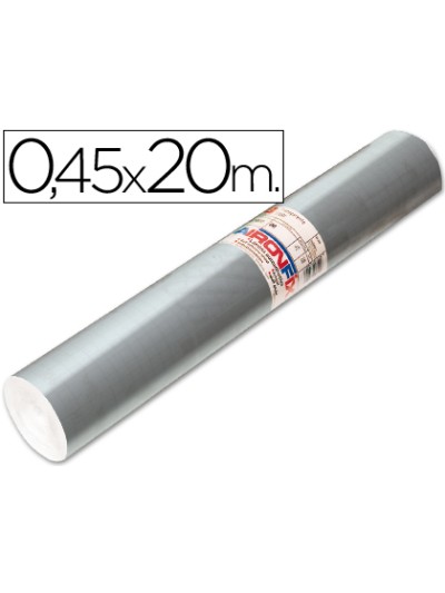 Rollo adhesivo aironfix especial plata 69193 rollo de 20 mt