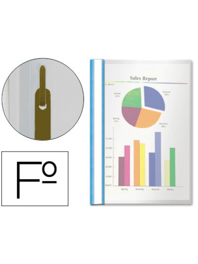 Carpeta dossier fastener plastico esselte folio azul