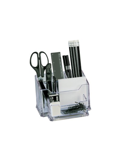Organizador liderpapel transparente con accesorios