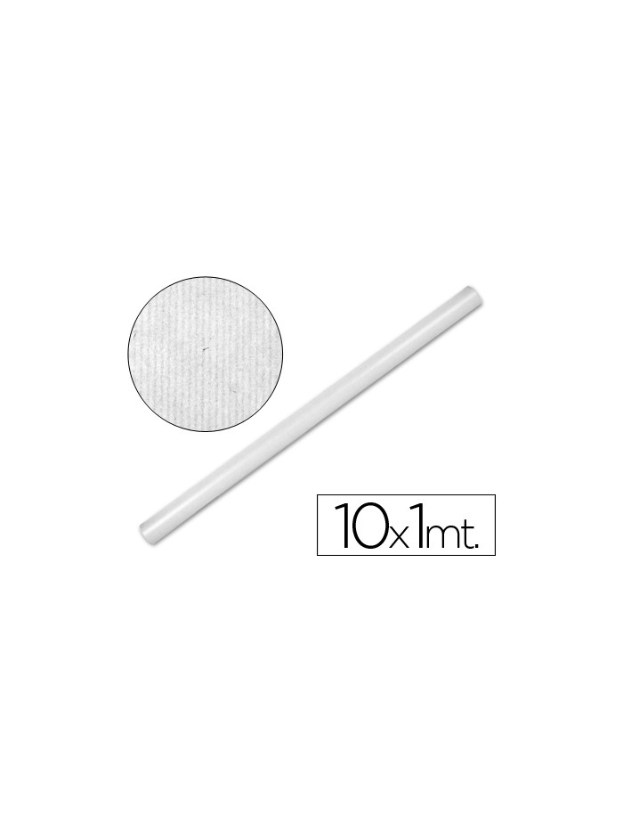 Papel kraft liderpapel blanco rollo 10x1 mt
