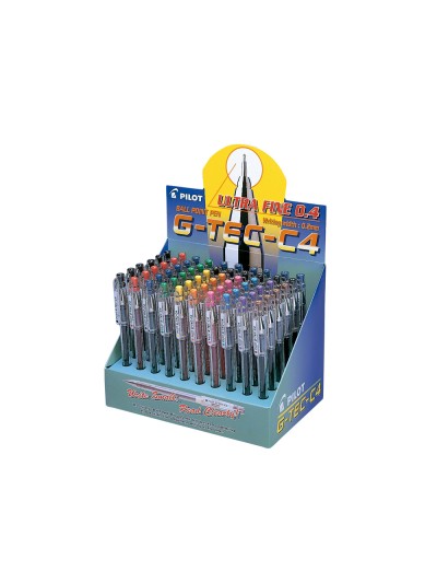 Boligrafo pilot punta aguja g-tec-c4 expositor de 60 unidades