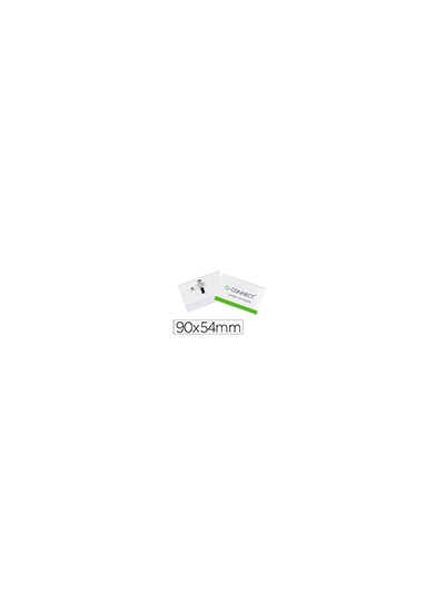 Identificador con pinza e imperdible q-connect kf01567 54x90 mm