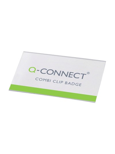Identificador con pinza e imperdible q-connect kf01567 54x90 mm