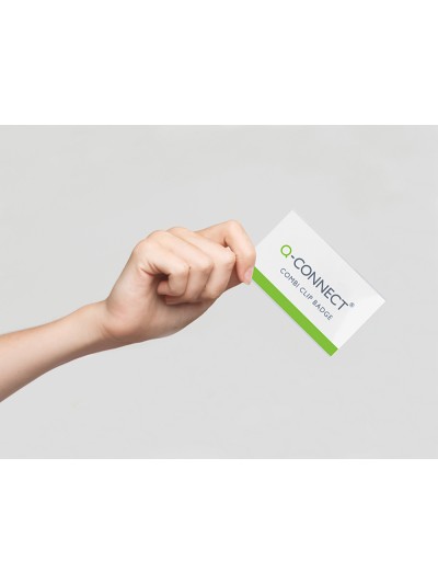 Identificador con pinza e imperdible q-connect kf01567 54x90 mm