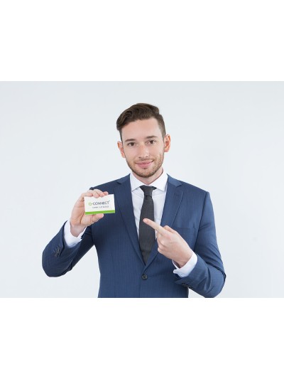 Identificador con pinza e imperdible q-connect kf01567 54x90 mm