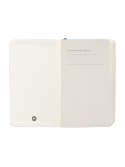 Cuaderno con gomilla antartik notes tapa blanda a6 cuadricula azul claro 100 hojas 80 gr fsc