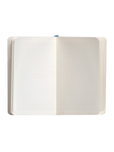 Cuaderno con gomilla antartik notes tapa blanda a6 cuadricula azul claro 100 hojas 80 gr fsc