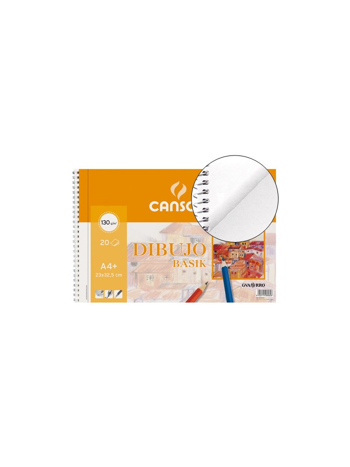 Bloc dibujo basik din a4+ espiral 23 x 32.5 cm 20 hojas microperforado 2 taladros Bloc dibujo basik din a4+ espiral 23 x 32.5 cm 20 hojas microperforado 2 taladros