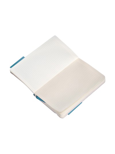 Cuaderno con gomilla antartik notes tapa blanda a6 cuadricula azul claro 100 hojas 80 gr fsc