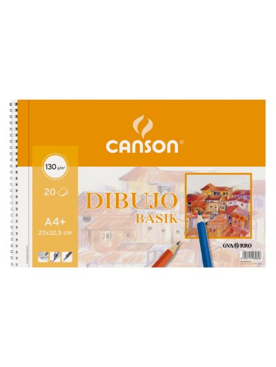 Bloc dibujo basik din a4+ espiral 23 x 32.5 cm 20 hojas microperforado 2 taladros