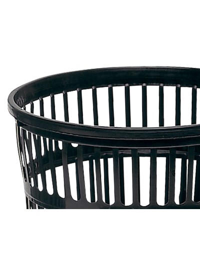 Papelera plastico q-connect 15 litros rejilla color negro 285x290 mm