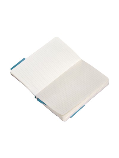 Cuaderno con gomilla antartik notes tapa blanda a6 rayas azul claro 100 hojas 80 gr fsc