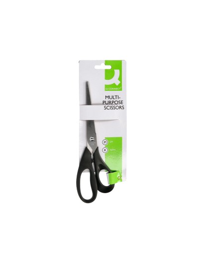 Tijera oficina q-connect inoxidable 8/' 20 cm blister