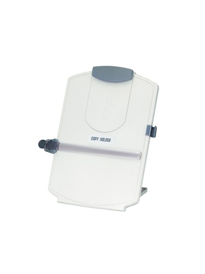Atril para ordenador de sobremesa q-connect base regulable de plastico
