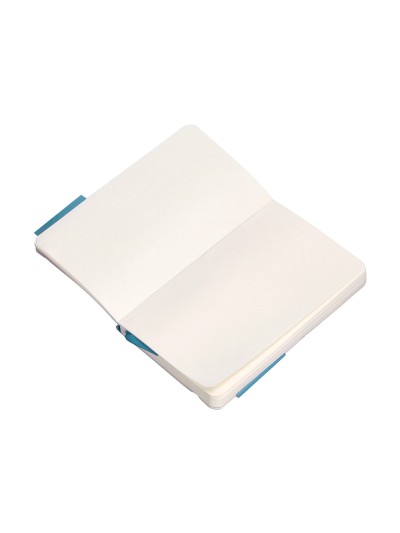 Cuaderno con gomilla antartik notes tapa blanda a6 hojas lisas azul claro 100 hojas 80 gr fsc