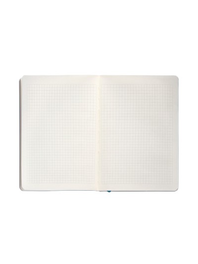 Cuaderno con gomilla antartik notes tapa blanda a5 hojas cuadricula azul claro 80 hojas 80 gr fsc