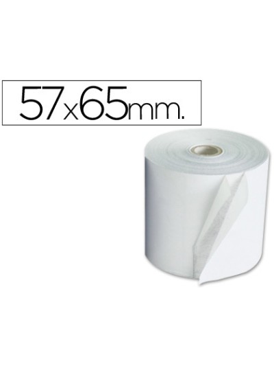 Rollo sumadora q-connect electro 57 mm ancho x 65 mm diametro copiativo con 2 hojassin bisfenol a