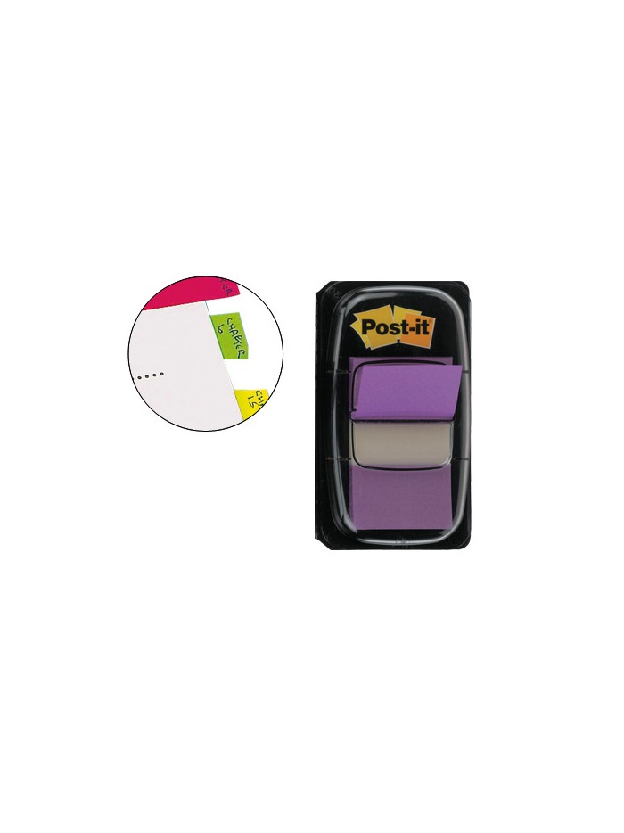 Banderitas separadoras 680-8 violeta dispensador de 50 unidades Banderitas separadoras 680-8 violeta dispensador de 50 unidades