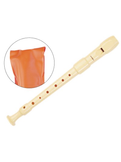 Flauta hohner 9516 color marfil desmontado funda naranja