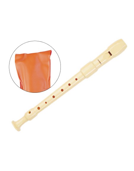 Flauta hohner 9516 color marfil desmontado funda naranja