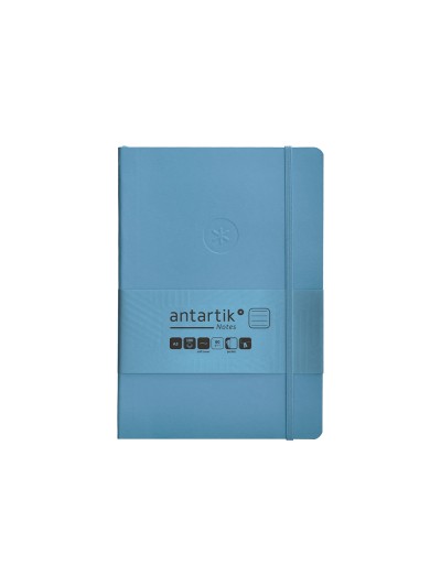 Cuaderno con gomilla antartik notes tapa blanda a5 hojas rayas azul claro 80 hojas 80 gr fsc