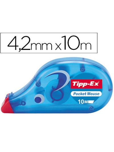 Corrector tipp-ex cinta pocket mouse 4,2 mm x 10 mt