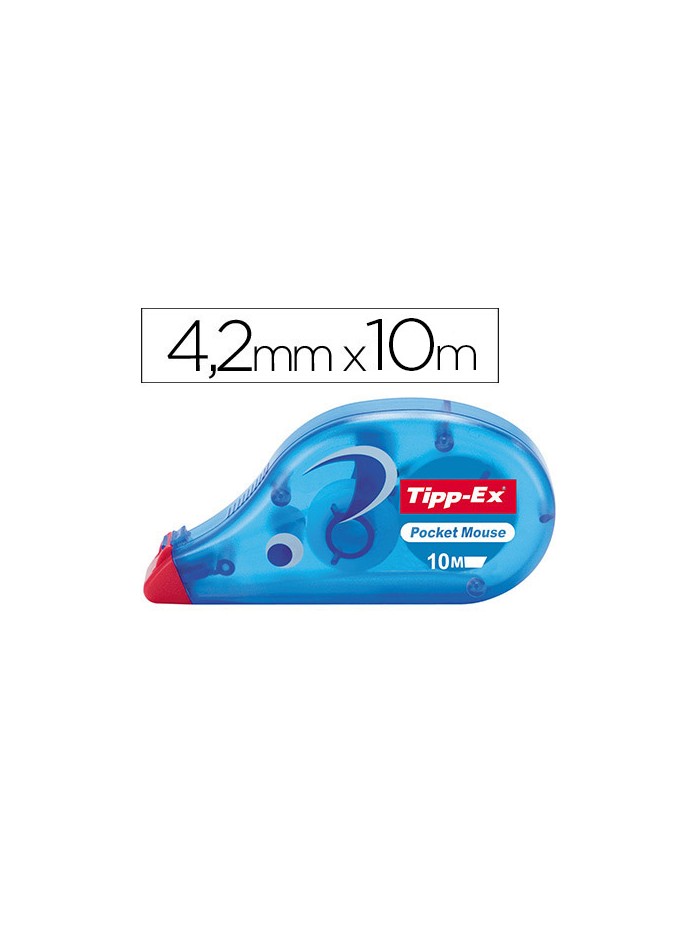 Corrector tipp-ex cinta pocket mouse 4,2 mm x 10 mt Corrector tipp-ex cinta pocket mouse 4,2 mm x 10 mt