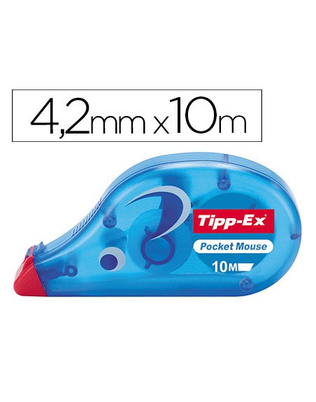 Corrector tipp-ex cinta pocket mouse 4,2 mm x 10 mt