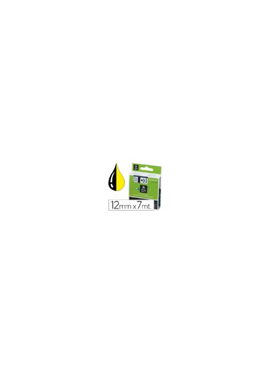 Cinta dymo 1000 negro-amarillo 12mm x 7mt d1