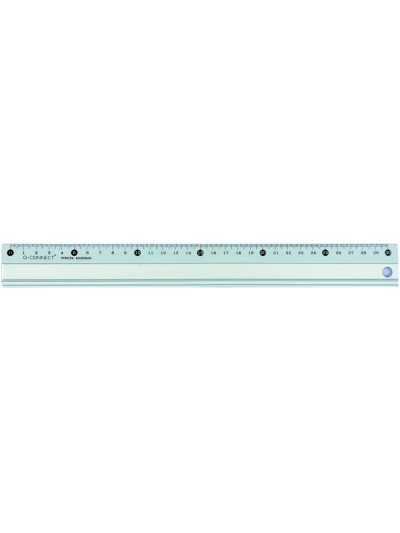Regla q-connect metalica aluminio 30 cm