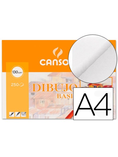Papel dibujo basik 210x297 130 gr sin recuadro
