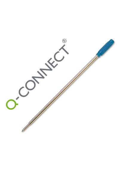 Recambio boligrafo q-connect tipo cross azul