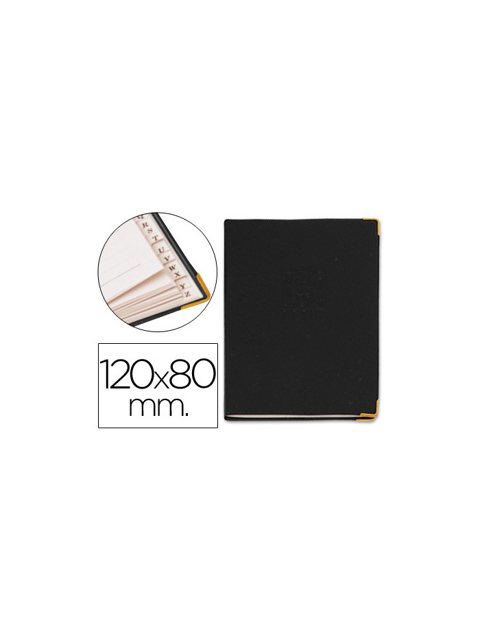 Listin telefonico q-connect tapa flexible con cantonera dorada 120x80 mm Listin telefonico q-connect tapa flexible con cantonera dorada 120x80 mm