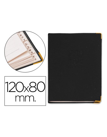 Listin telefonico q-connect tapa flexible con cantonera dorada 120x80 mm