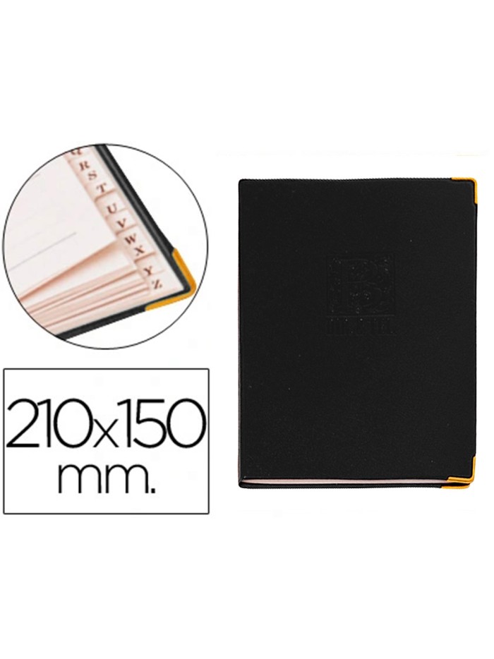 Listin telefonico q-connect tapa flexible con cantonera dorada 210x150 mm Listin telefonico q-connect tapa flexible con cantonera dorada 210x150 mm