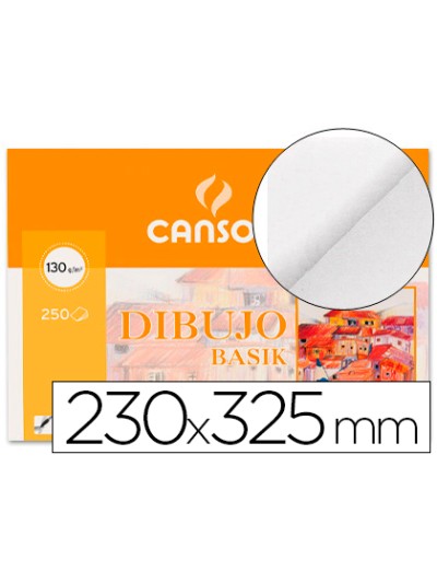 Papel dibujo basik 23x32.5 cm 130 gr sin recuadro