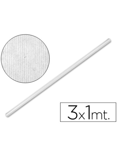 Papel kraft liderpapel blanco rollo 3x1 mt