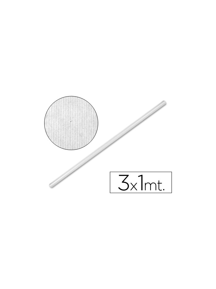 Papel kraft liderpapel blanco rollo 3x1 mt