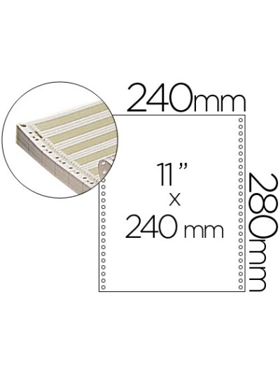 Papel continuo 240x11 pautado caja de 2500 hojas