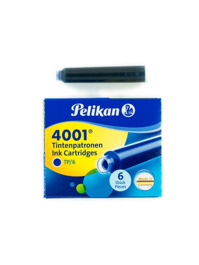 Tinta para plumas pelikan azul real caja 6 cartuchos