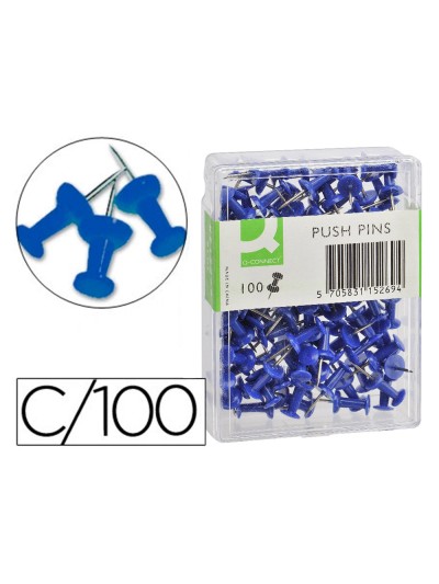 Señalizador de planos q-connect azul caja de 100 unidades