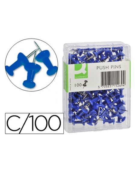 Señalizador de planos q-connect azul caja de 100 unidades