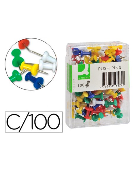 Señalizador de planos q-connect caja de 100 unidades colores surtidos