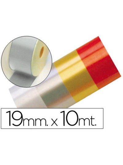 Cinta fantasia 10 mt x 19 mm plata