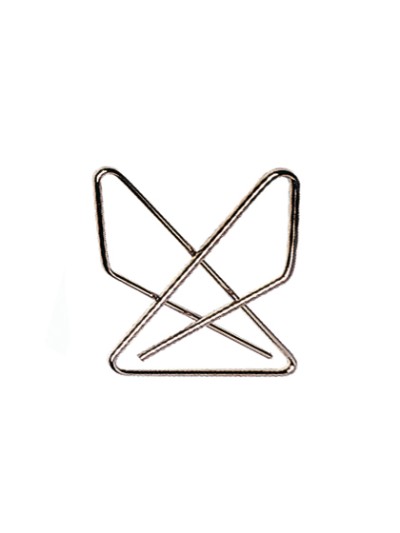 Clips pajarita q-connect 65mm niquelados caja de 12 unidades