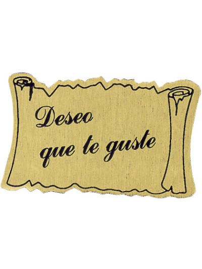 Etiqueta dorada deseo que te guste rollo de 450 unidades