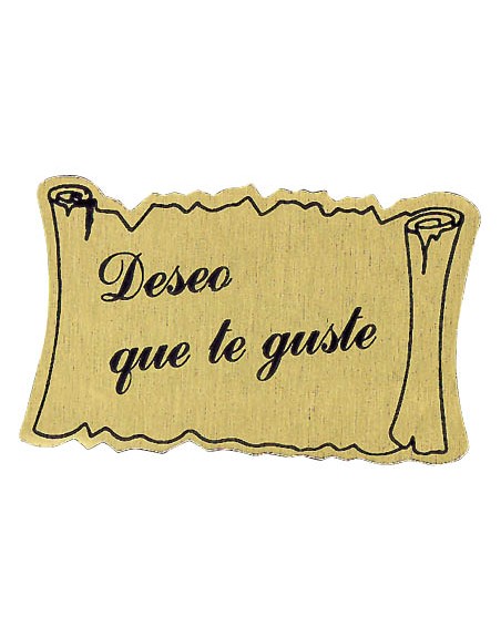 Etiqueta dorada deseo que te guste rollo de 450 unidades
