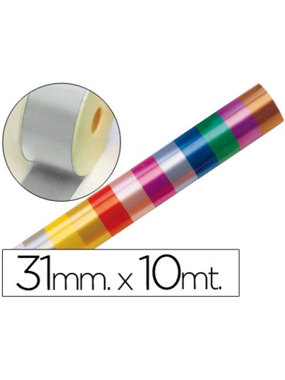 Cinta fantasia 10 mt x 31 mm plata
