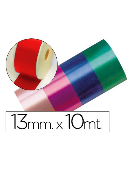 Cinta fantasia 10 mt x 13 mm rojo